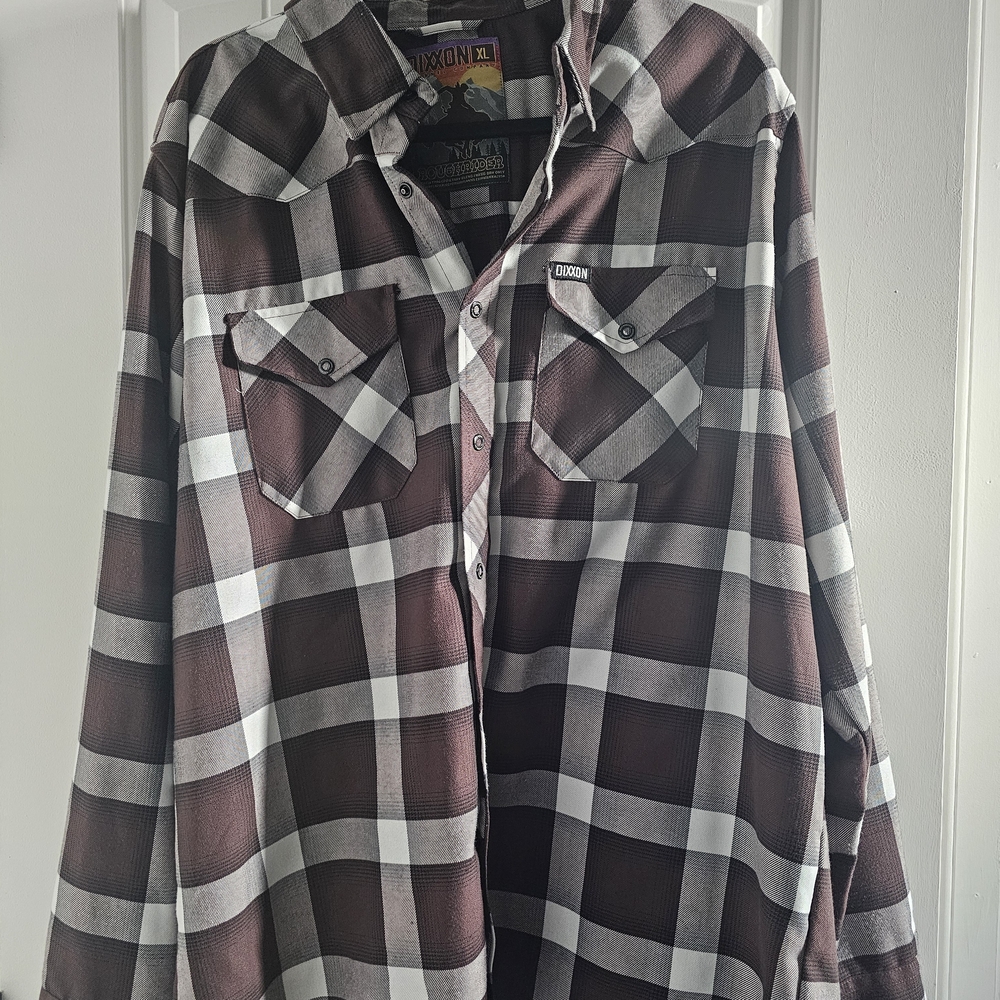 Dixxon Flannel Shirt - Maroon & White Plaid